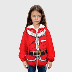 Куртка с капюшоном детская Санта Клаус, цвет: 3D-белый — фото 2