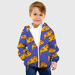 Куртка с капюшоном детская Кусочки пиццы, цвет: 3D-белый — фото 2