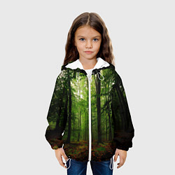 Куртка с капюшоном детская Лес, цвет: 3D-белый — фото 2