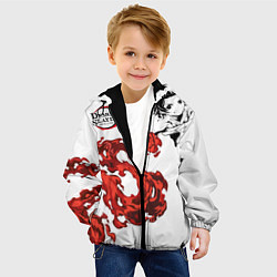 Куртка с капюшоном детская Клинок, рассекающий демонов, цвет: 3D-черный — фото 2
