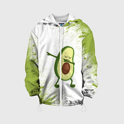 Куртка с капюшоном детская Авокадо, цвет: 3D-белый