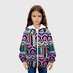 Куртка с капюшоном детская Ацтеки, цвет: 3D-белый — фото 2