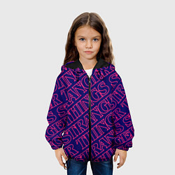 Куртка с капюшоном детская ОЧЕНЬ СТРАННЫЕ ДЕЛА STRANGER, цвет: 3D-черный — фото 2