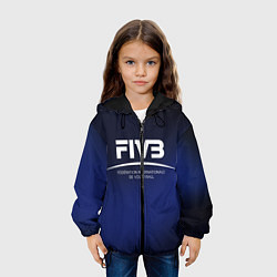 Куртка с капюшоном детская FIVB Volleyball, цвет: 3D-черный — фото 2