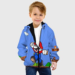 Куртка с капюшоном детская Mario, цвет: 3D-черный — фото 2