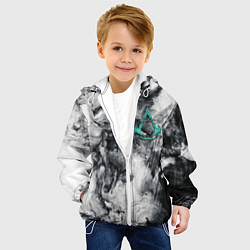Куртка с капюшоном детская Assassins Creed Valhalla, цвет: 3D-белый — фото 2