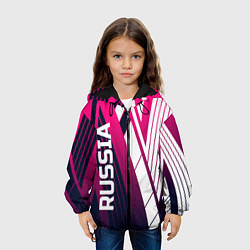 Куртка с капюшоном детская Russia, цвет: 3D-черный — фото 2