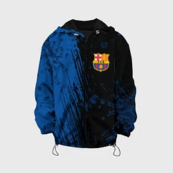 Куртка с капюшоном детская FC Barcelona ФК Барселона, цвет: 3D-черный