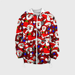 Куртка с капюшоном детская Русский Санта Клаус, цвет: 3D-белый