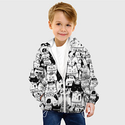 Куртка с капюшоном детская Котики, цвет: 3D-белый — фото 2