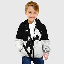 Куртка с капюшоном детская Сноубордисты, цвет: 3D-черный — фото 2