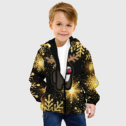 Куртка с капюшоном детская AMONG US НОВОГОДНИЙ, цвет: 3D-черный — фото 2