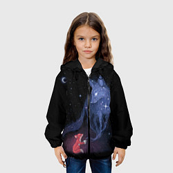 Куртка с капюшоном детская Лиса и ее дух, цвет: 3D-черный — фото 2