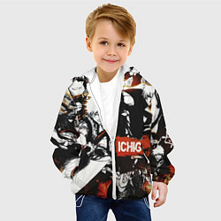 Куртка с капюшоном детская Bleach Блич Ичиго Курасаки, цвет: 3D-белый — фото 2