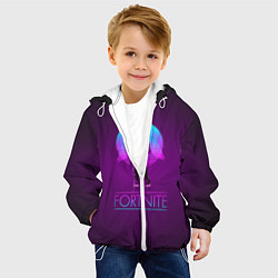 Куртка с капюшоном детская Fortnite градиент, цвет: 3D-белый — фото 2