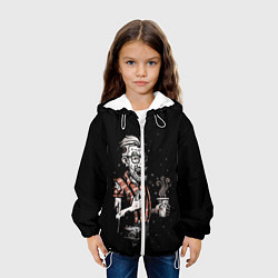 Куртка с капюшоном детская Зомби Хипстер, цвет: 3D-белый — фото 2