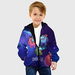 Куртка с капюшоном детская Among Us Space, цвет: 3D-черный — фото 2