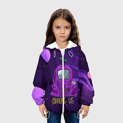 Куртка с капюшоном детская Among Us x Fortnite, цвет: 3D-белый — фото 2