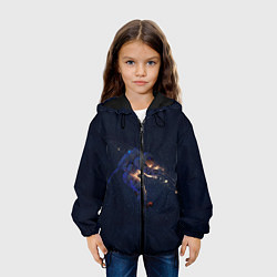 Куртка с капюшоном детская Космонавт, цвет: 3D-черный — фото 2