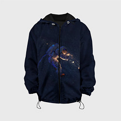 Куртка с капюшоном детская Космонавт, цвет: 3D-черный