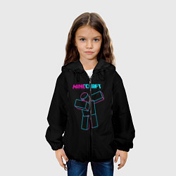 Куртка с капюшоном детская Minecraft, цвет: 3D-черный — фото 2
