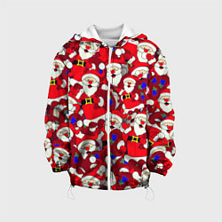 Куртка с капюшоном детская Дед Санта, цвет: 3D-белый