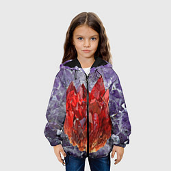Куртка с капюшоном детская Роза инков, цвет: 3D-черный — фото 2