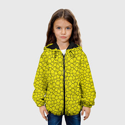 Куртка с капюшоном детская Смайлики, цвет: 3D-черный — фото 2