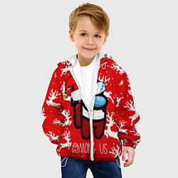 Куртка с капюшоном детская Новый Год Среди Нас!, цвет: 3D-белый — фото 2