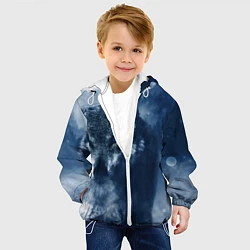 Куртка с капюшоном детская Красивый волк, цвет: 3D-белый — фото 2