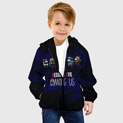 Куртка с капюшоном детская Among Us x Resident Evil, цвет: 3D-черный — фото 2