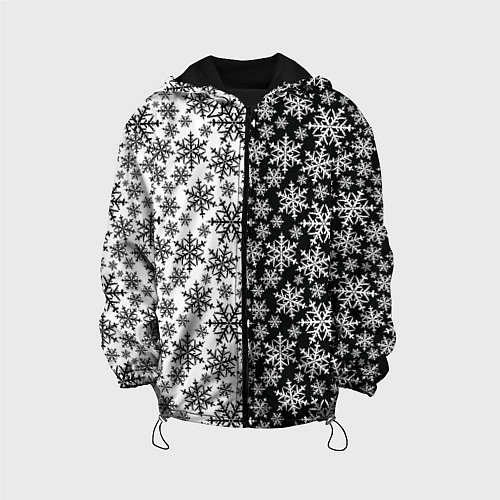 Детская куртка Снежинки / 3D-Черный – фото 1