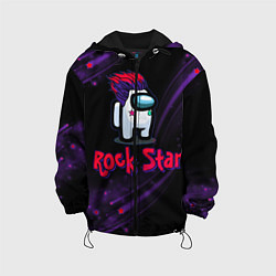 Куртка с капюшоном детская Among Us Rock Star, цвет: 3D-черный