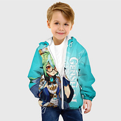Куртка с капюшоном детская GENSHIN IMPACT, САХАРОЗА, цвет: 3D-белый — фото 2