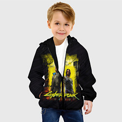 Куртка с капюшоном детская Киберпанк 2077, цвет: 3D-черный — фото 2