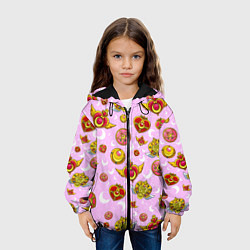 Куртка с капюшоном детская Сейлор Мун, цвет: 3D-черный — фото 2