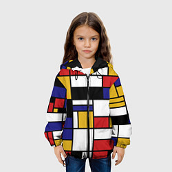 Куртка с капюшоном детская Color blocking, цвет: 3D-черный — фото 2
