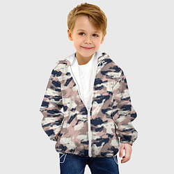 Куртка с капюшоном детская Кремовый камуфляж, цвет: 3D-белый — фото 2