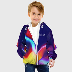 Куртка с капюшоном детская Phonk Neon, цвет: 3D-белый — фото 2