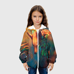 Куртка с капюшоном детская Волшебная лиса, цвет: 3D-белый — фото 2