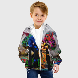 Куртка с капюшоном детская На скейте в бесконечность, цвет: 3D-белый — фото 2