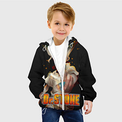 Куртка с капюшоном детская Доктор Стоун, цвет: 3D-белый — фото 2