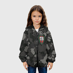 Куртка с капюшоном детская Пограничные войска, цвет: 3D-черный — фото 2