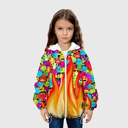 Куртка с капюшоном детская SLAVA MARLOW - Смайлики, цвет: 3D-белый — фото 2