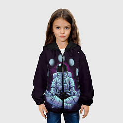 Куртка с капюшоном детская Космическое Расслабление, цвет: 3D-черный — фото 2