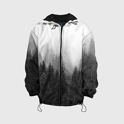 Куртка с капюшоном детская Туманный лес, цвет: 3D-черный
