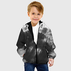 Куртка с капюшоном детская Туман в лесу, цвет: 3D-черный — фото 2