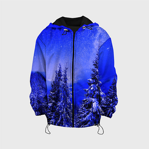 Детская куртка Зимний лес / 3D-Черный – фото 1