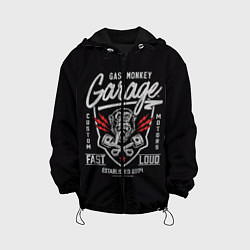 Куртка с капюшоном детская Gas Monkey Garage, цвет: 3D-черный
