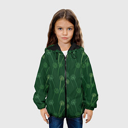 Куртка с капюшоном детская Одуванчики, цвет: 3D-черный — фото 2